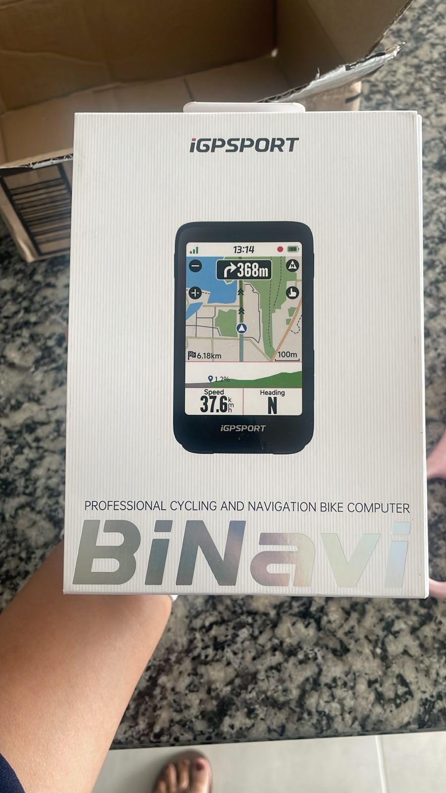 iGPSPORT BiNavi Bike Computer, 3.5'' Touch Screen Map Navigation Music Control Climb Tips, Wireless GPS Cycling Computer customer photo 1
