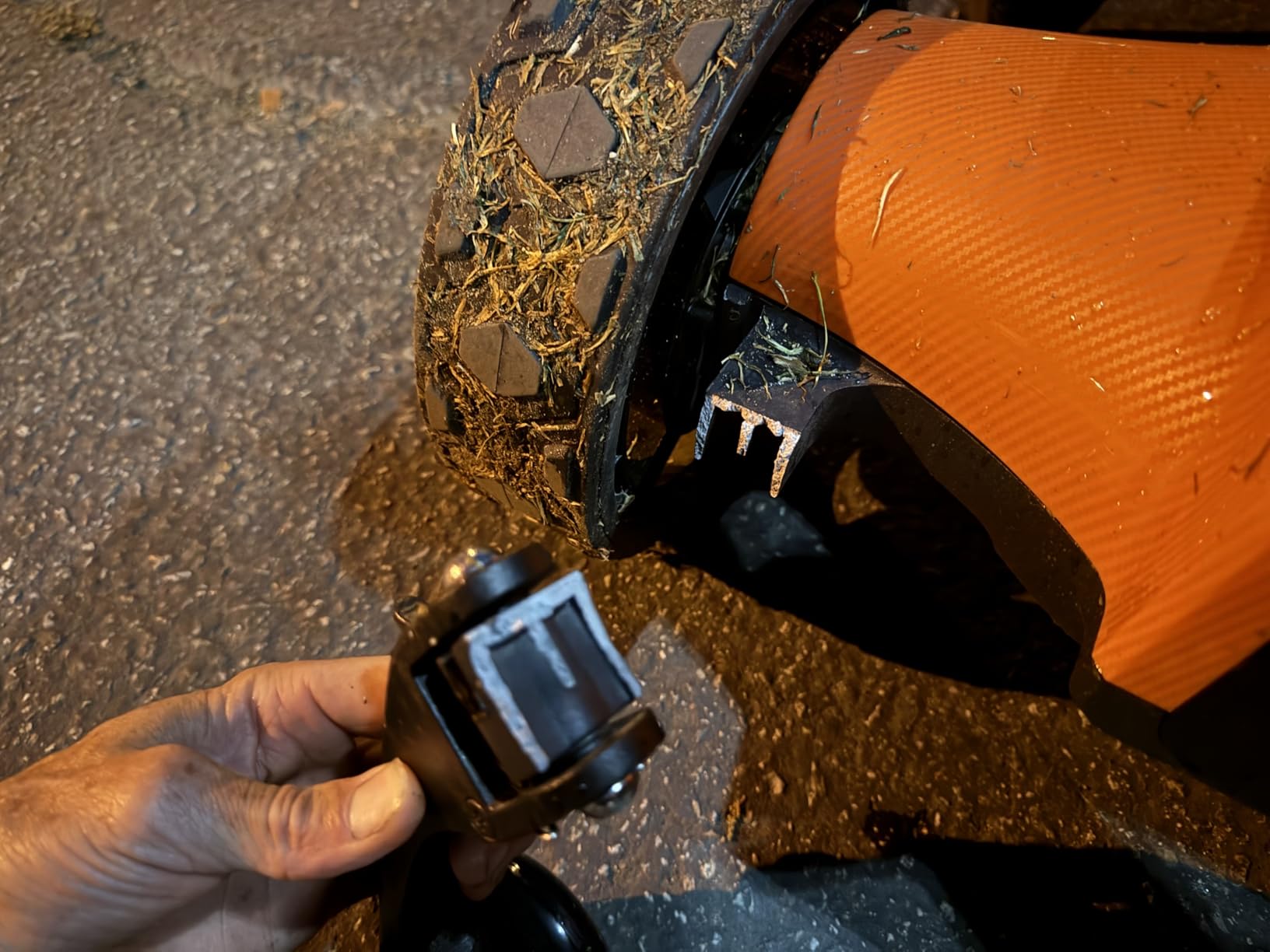 G5 Electric Golf Cart, Electric Golf Push cart Auto-Follow You, 54 Hole Battery, All-Terrain Anti-Tipping, Electric Golf Push cart with Remote(APP/Manual Control), Foldable, Black+Orange customer photo 1