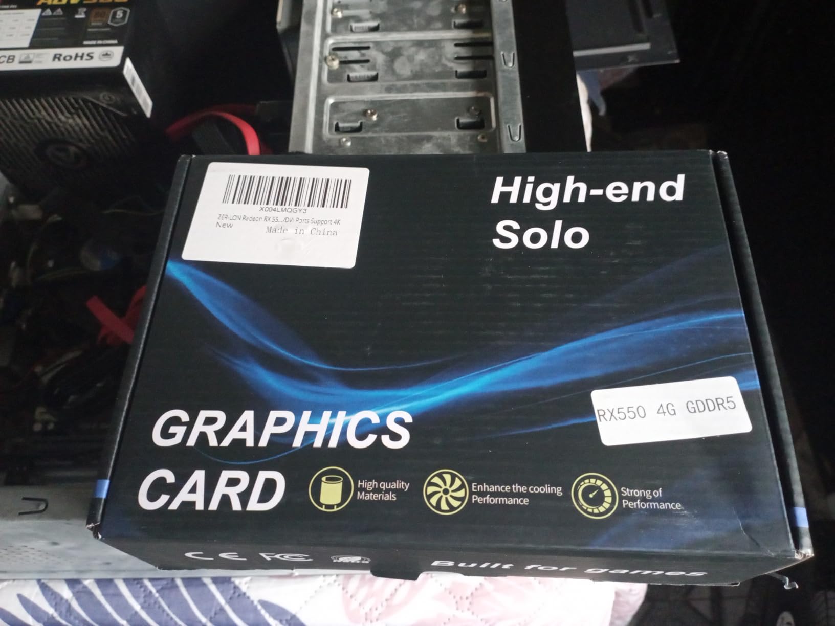 Radeon RX 550 4GB Graphics Card, GDDR5 128 Bit PCIE 3.0 Computer Gaming GPU, 1183MHz Video Card with HDMI/DP/DVI Ports Support 4K customer photo 2