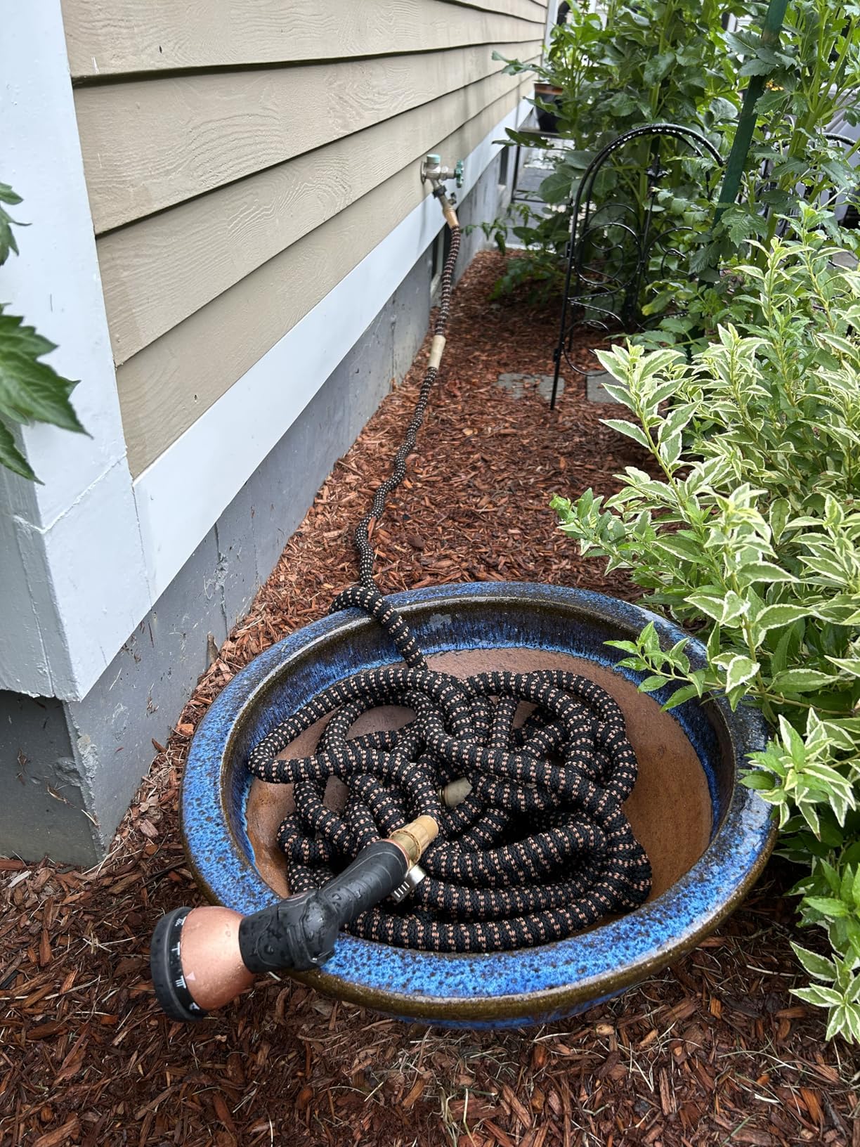 Flexi Hose Expandable Garden Hose with 8 Function Nozzle, 50FT - Lightweight Retractable Garden Hose, Water Hose - No-Kink Flexibility, 3/4 Inch Solid Brass Fittings and Double Latex Core customer photo 2