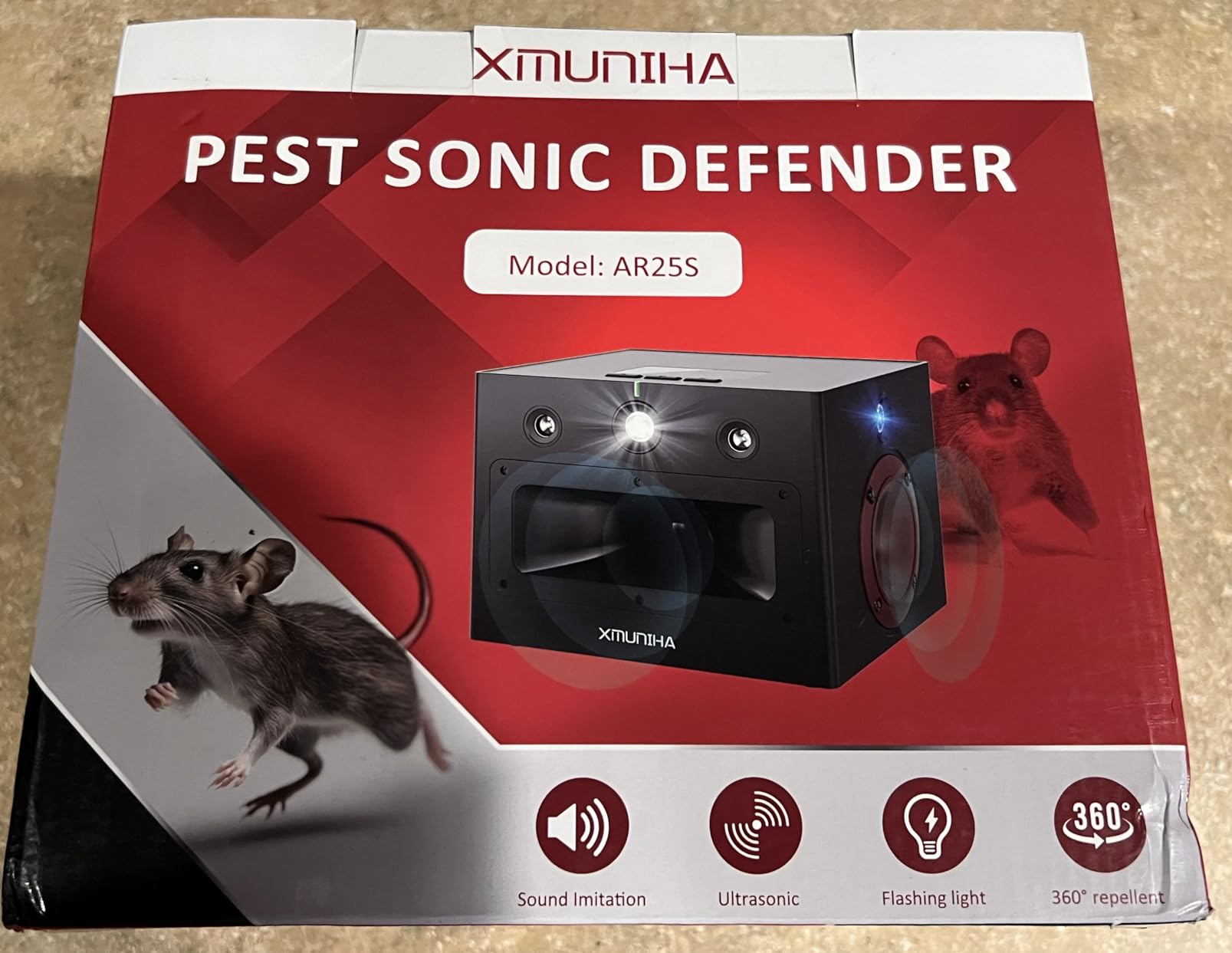 High Power Ultrasonic Mouse Repellent, Plug-in and Bionic Cat-Call Rodent Detterent, Pest Repellent for Buildings, Garages, Attics, Warehouse, Restaurant, Supermarket, Coverage up to 6000 Square Feet customer photo 2