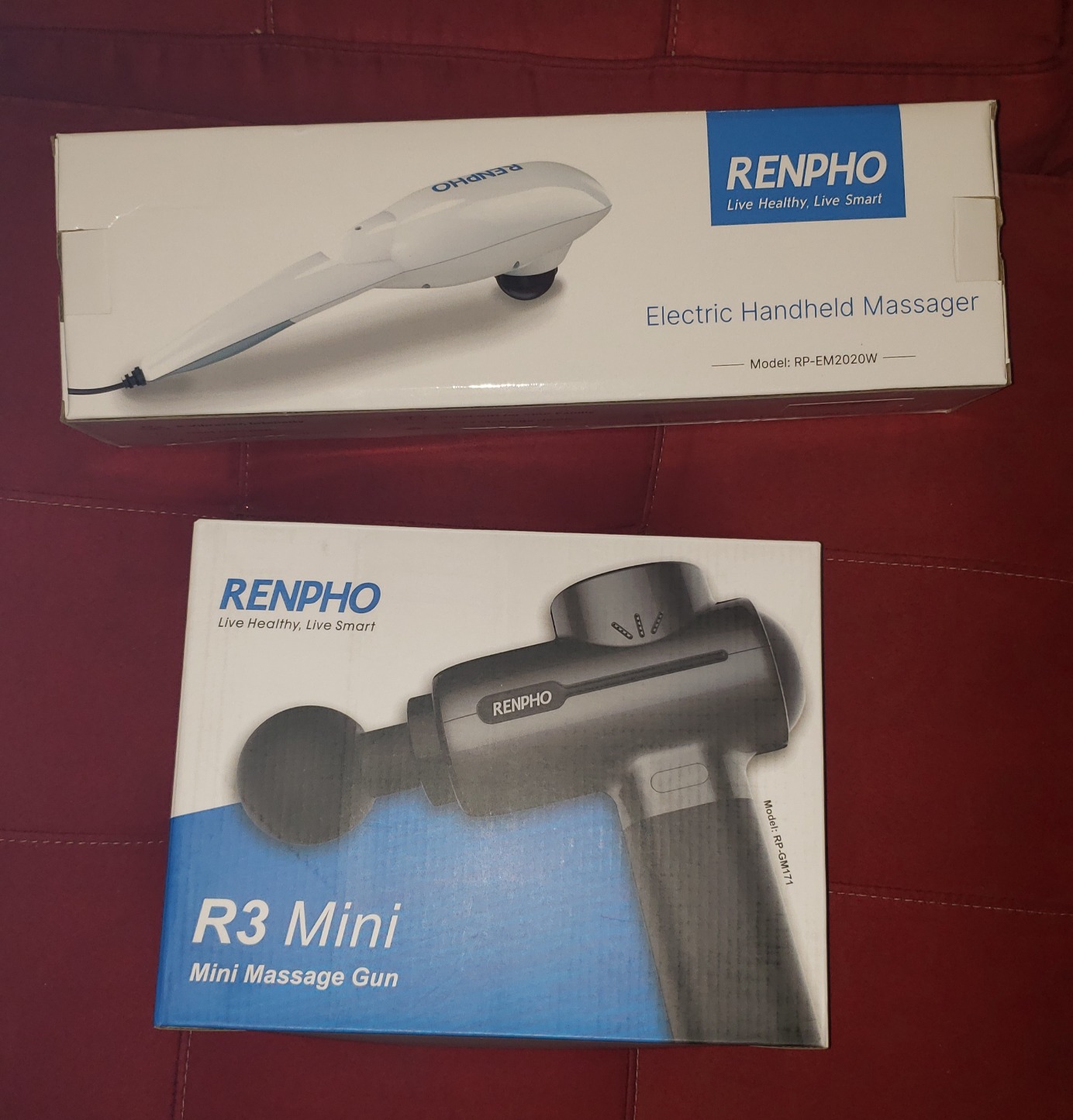 RENPHO Active+ Thermacool Massage Gun with Heat and Cold, Deep Tissue Percussion Massager for Back and Neck, Portable Handheld Massager with 5 Speeds, 5 Attachments, Carry Case, Black customer photo 2