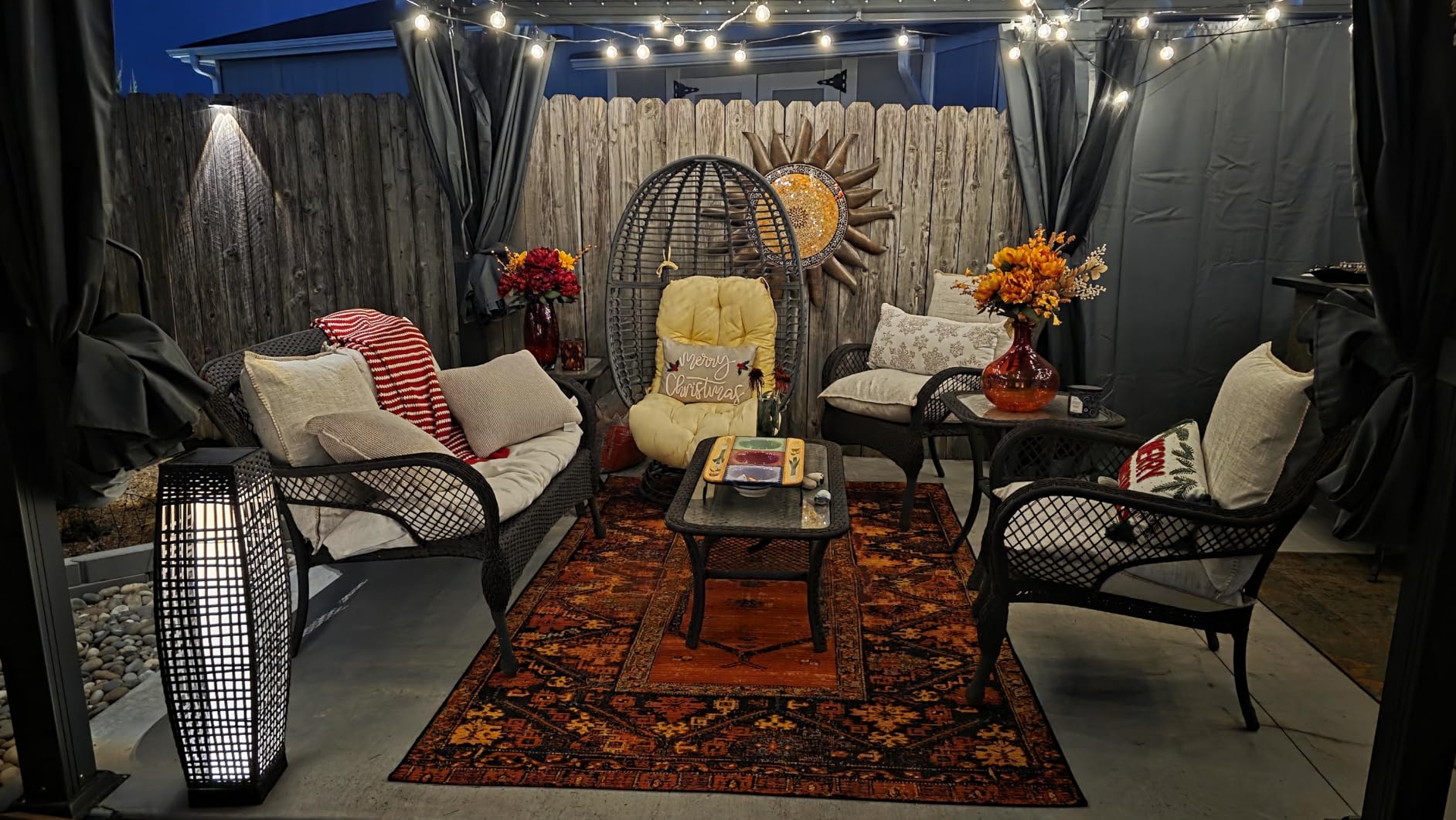 10x12 FT Louvered Pergola, Aluminum Outdoor Pergolas with Adjustable Roof, Hardtop Gazebo with Waterproof Curtains & Netting for Deck, Patio, and Backyard customer photo 2