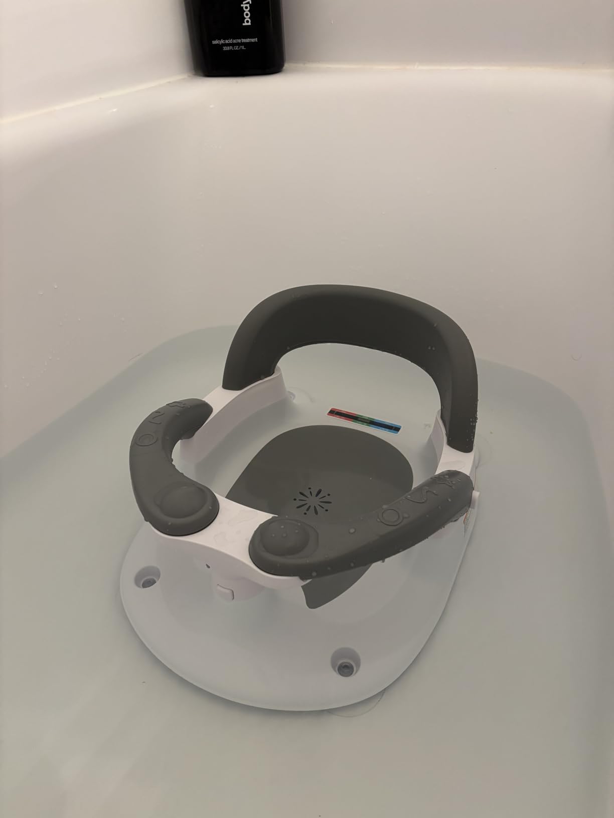 Baby Bath Seat for Babies 6 Months & Up Sitting Up, Infant Bath Seat with Temperature Alert + Open Backrest + on/Off Armrest customer photo 2