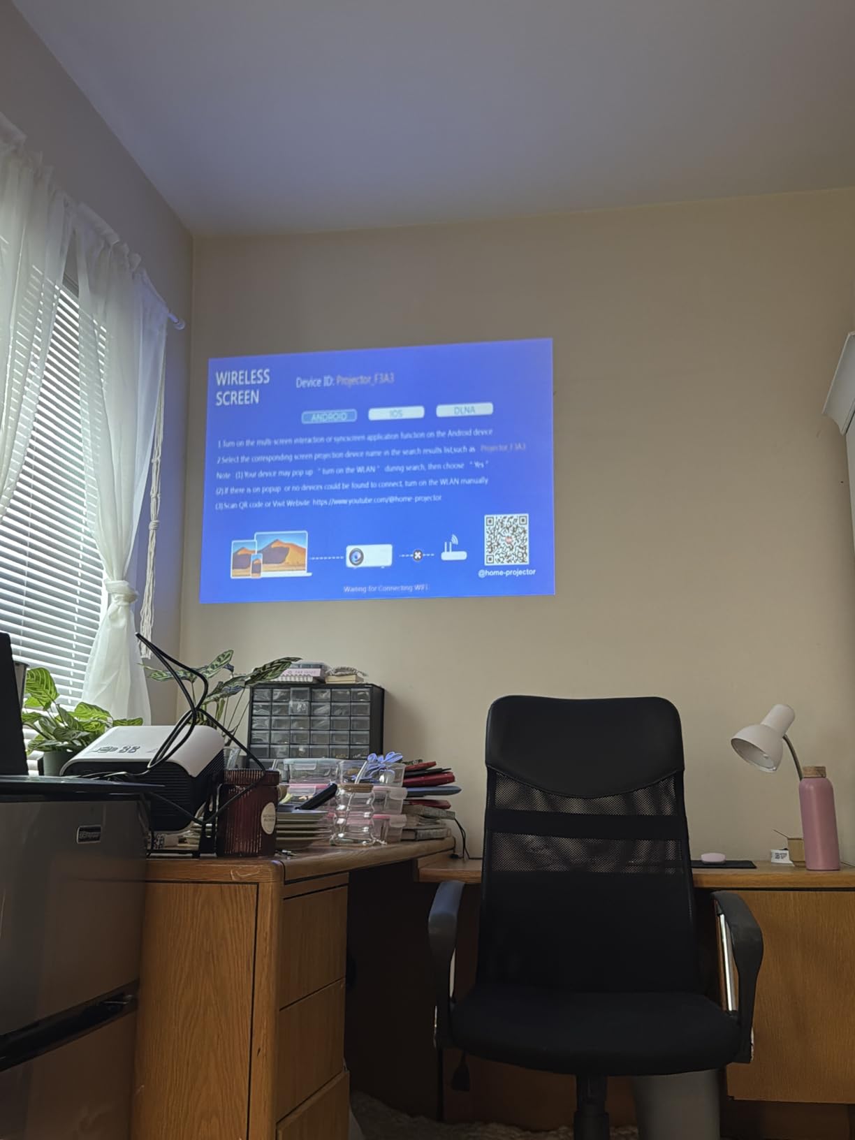 KSAN Movie Projector, [800 ANSI Lumen] Projector with WiFi 6 and Bluetooth 5.2, Movie Projector for Indoor Outdoor, 5W Speaker, Support 200inch, Video Proyector Compatible with Phone/TV Stick/PC/PS4 customer photo 2