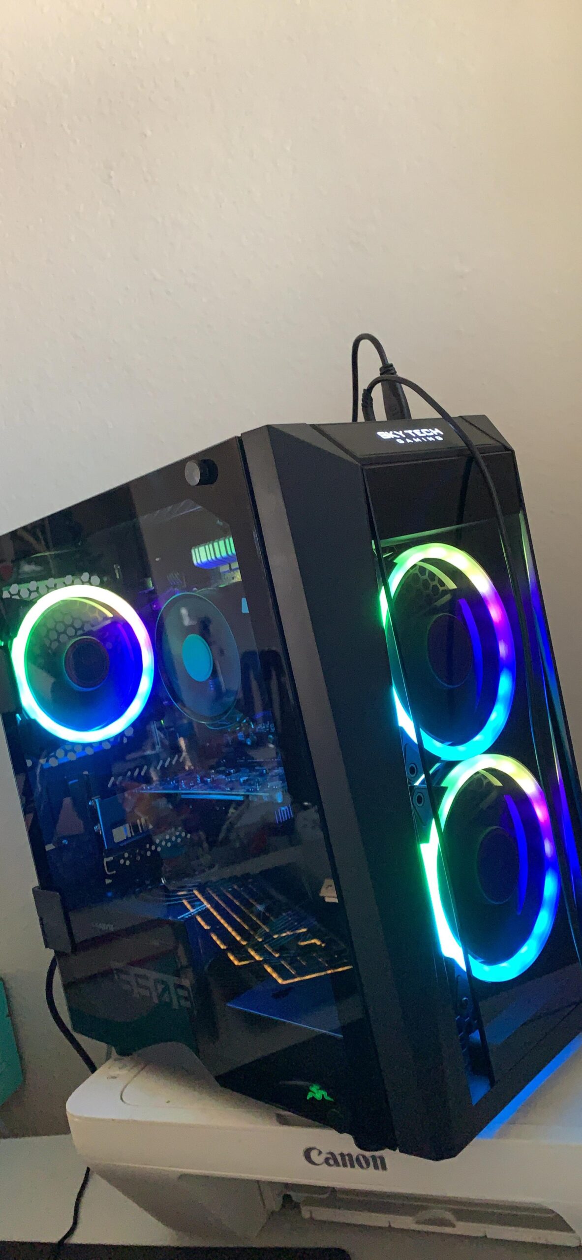 Skytech King 95 Gaming PC Desktop, Ryzen 9 9900X 4.4 GHz (5.6GHz Turbo Boost), NVIDIA RTX 5070 12GB GDDR7, 1TB Gen4 NVMe SSD, 32GB DDR5 RAM 6000 RGB, 850W Gold PSU, 360mm ARGB AIO, Wi-Fi, Win 11 customer photo 1