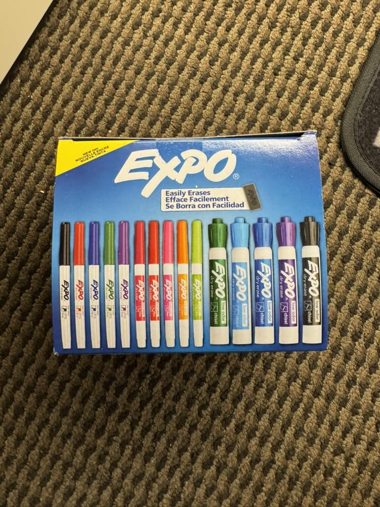 EXPO Dry Erase Markers Ultimate Pack, Chisel, Fine, Ultra Fine, Mixed Tips, Assorted Colors, 40 Count - Whiteboard, Essential Supplies for Office, School, Classroom, Teachers customer photo 1