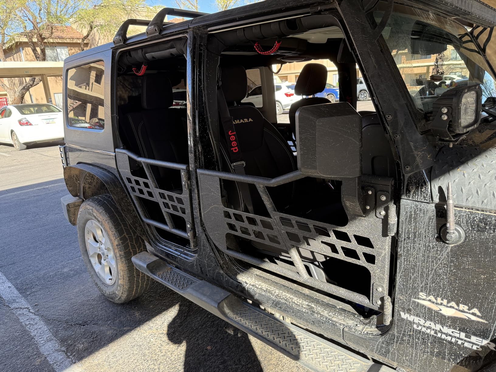 Off Road Tubular Trail Doors with Side View Mirrors Compatible with Jeep Wrangler JK 2007-2018 - Set of 4 Half Tube Doors for Offroad Trail Adventure customer photo 1
