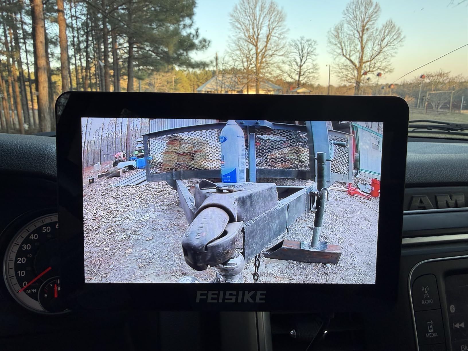 FEISIKE Backup Camera, 1080P IR Night Vision with Monitor, Easy Setup Plug-Play Rear View Camera, 150 Degrees Wide Angle, IP68 Waterproof, 4.3