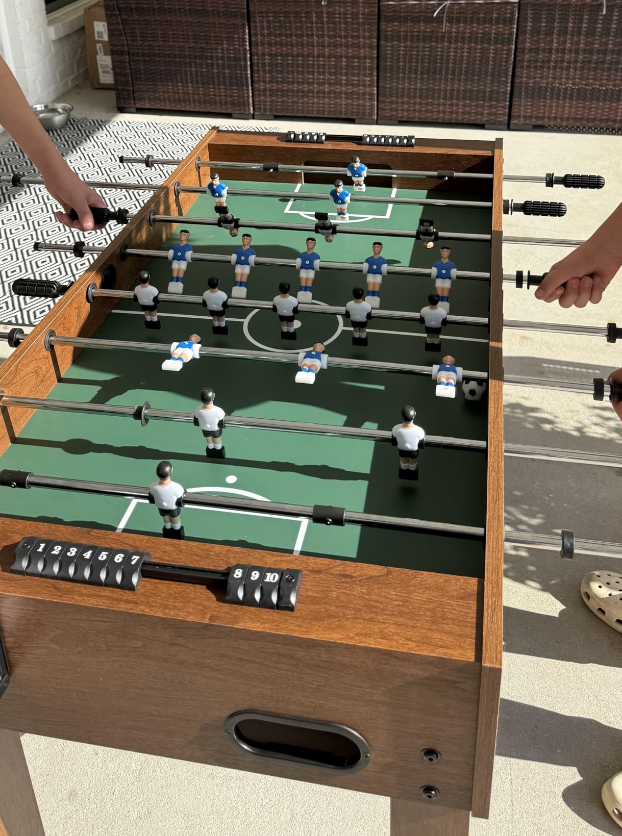 Foosball Table 48in, Competition-Sized Game Table for Home & Game Room - Includes 2 Balls & 2 Cup Holders - Classic Indoor Soccer Game customer photo 1