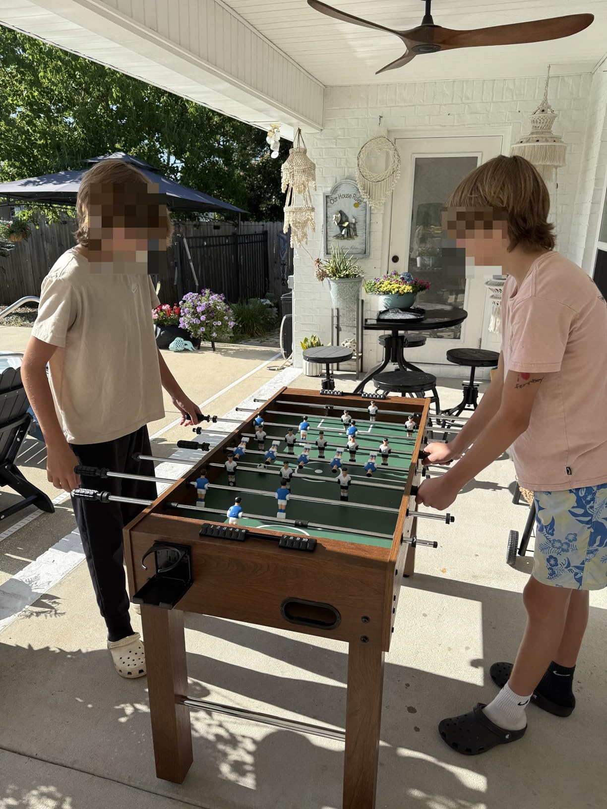 Foosball Table 48in, Competition-Sized Game Table for Home & Game Room - Includes 2 Balls & 2 Cup Holders - Classic Indoor Soccer Game customer photo 2