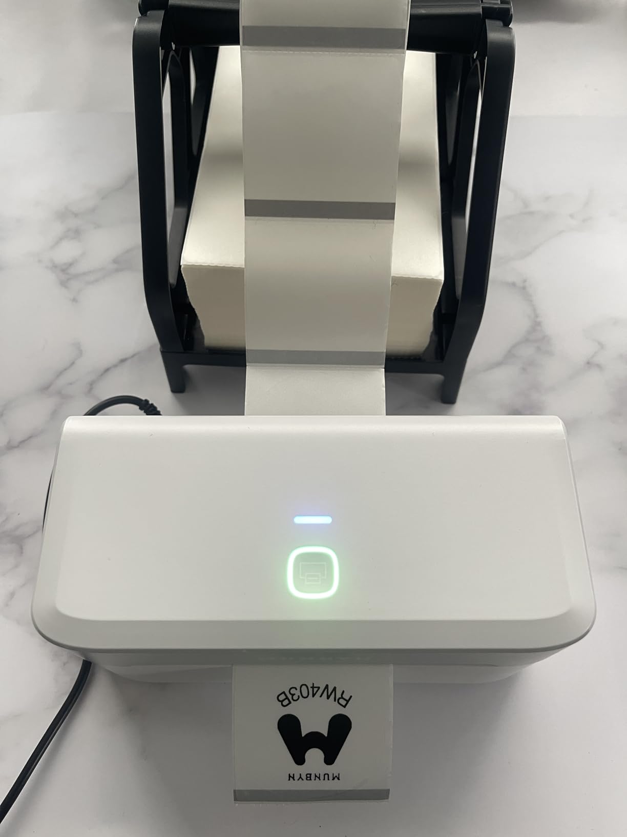 MUNBYN Bluetooth Thermal Label Printer RW403B, Wireless 4x6 Shipping Label Printer for Small Business, Compatible with Android, iPhone, Windows, Mac, Chromebook, Print Width 1.57