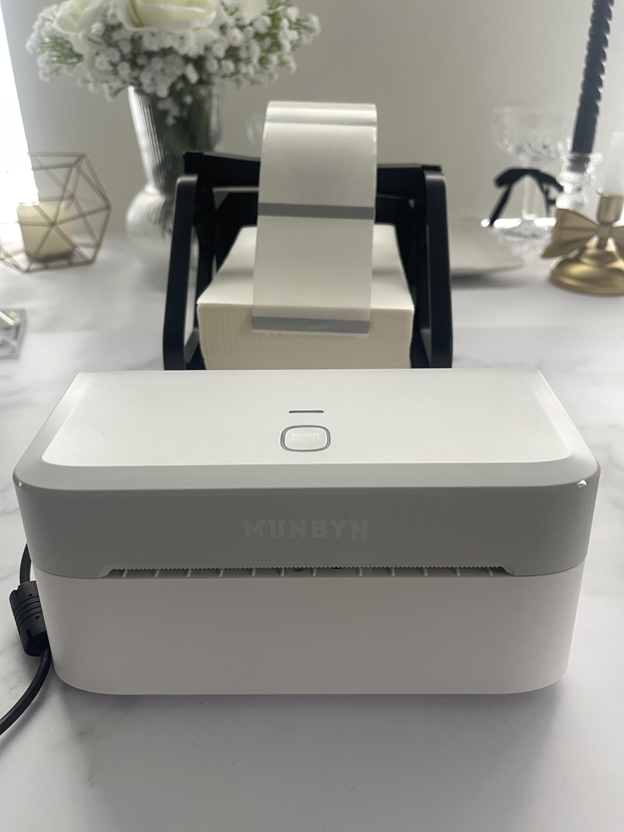 MUNBYN Bluetooth Thermal Label Printer RW403B, Wireless 4x6 Shipping Label Printer for Small Business, Compatible with Android, iPhone, Windows, Mac, Chromebook, Print Width 1.57