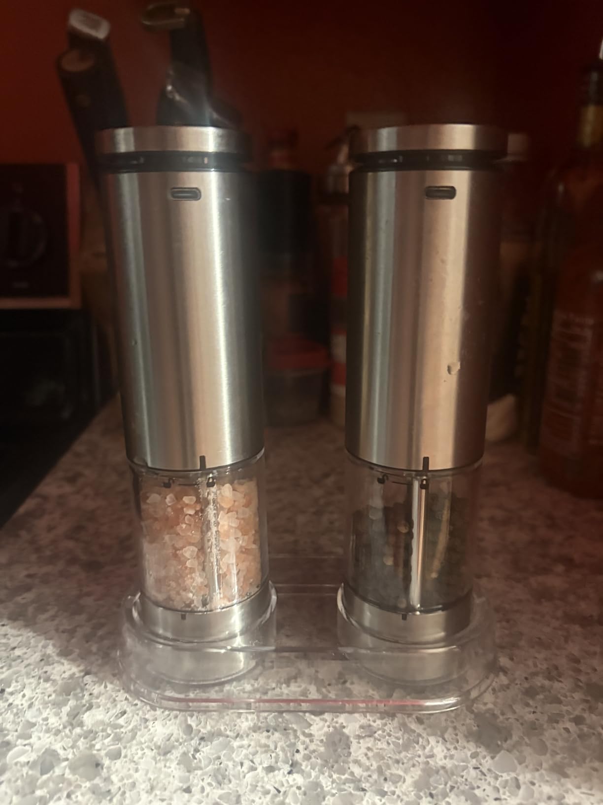 Electric Salt and Pepper Grinder Set Rechargeable, Automatic Salt and Pepper Shakers Mills External Adjustable Coarseness, Kitchen Gadgets, Stocking Stuffers Christmas Cooking Gifts for Men Women customer photo 1