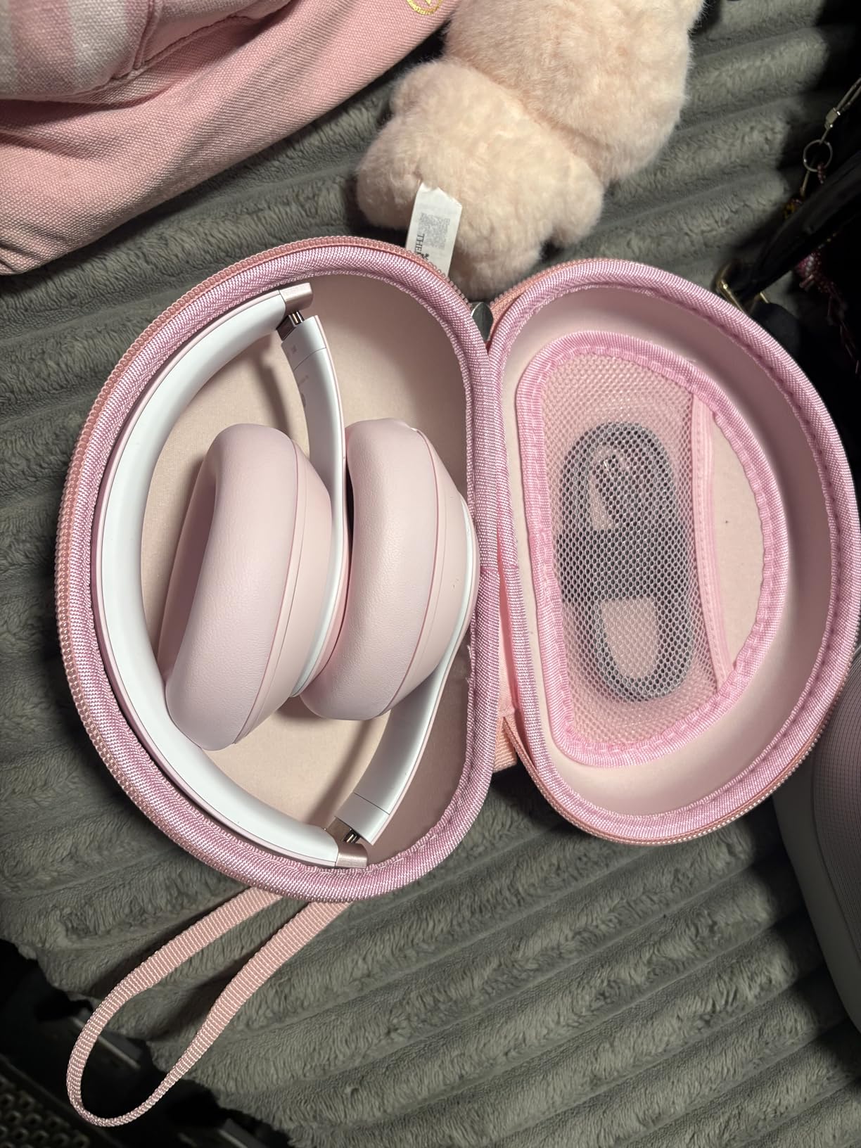 Hard Headphone Case for Beats Solo 4, Studio Pro, Solo 3, Studio 3, Solo 2, Over Ear Headphone Carrying Case with Storage Cable Bag Strap for Travel customer photo 2