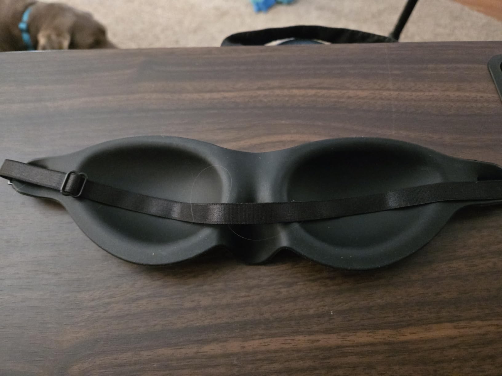 Moisture Chamber Sleep Mask for Dry Eyes - Washable Reusable Silicone Goggles with Adjustable Strap, Lightweight & Comfortable for Night Use, Helps Relieve Dry Eye Symptoms (Matte Black) customer photo 1