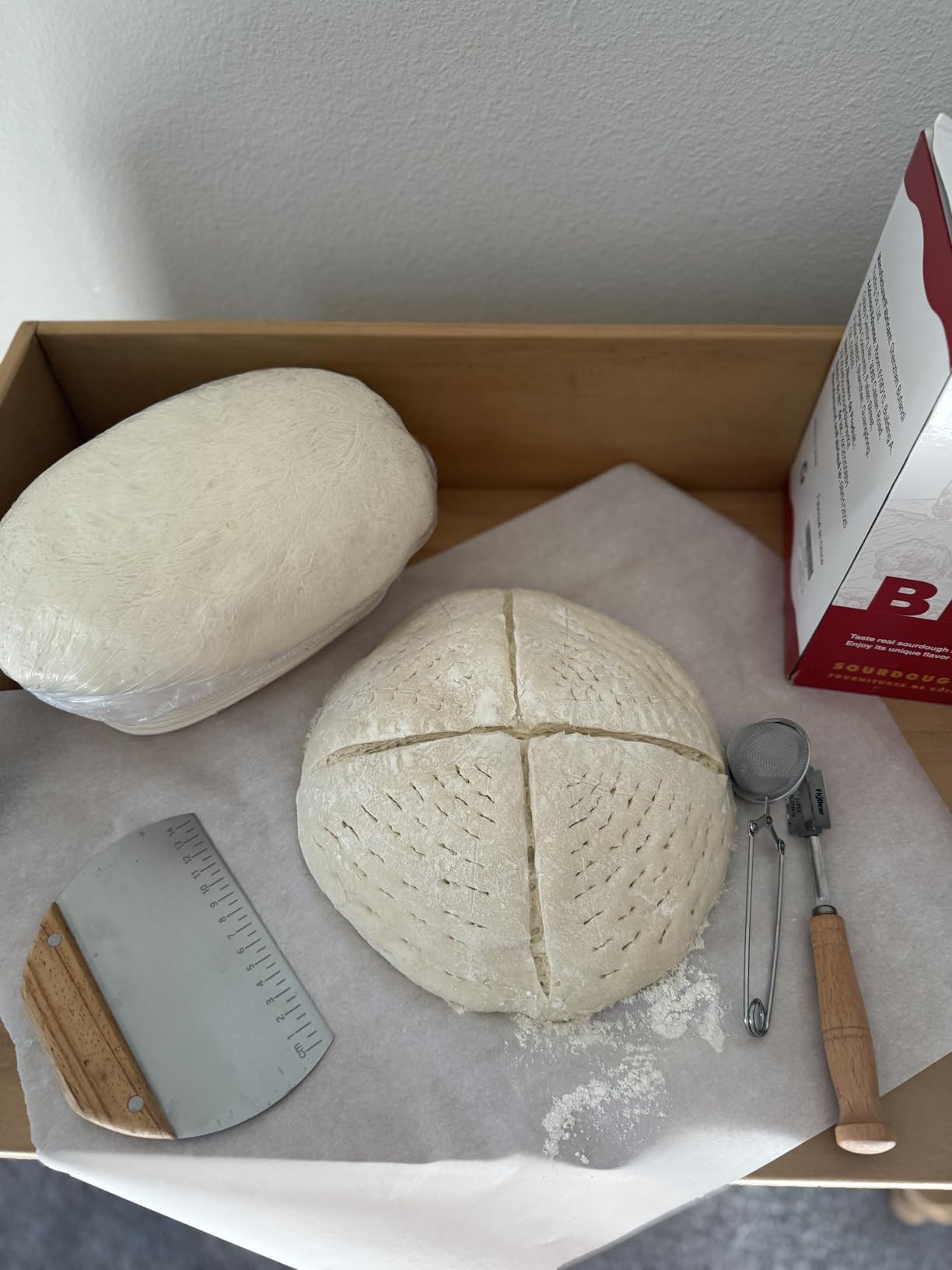 Sourdough Starter Kit, Sourdough Bread Baking Supplies, Bread Proofing Basket, Sourdough Kit for Modern Home and Kitchen, Sourdough Bread Basket, Sour Dough Kit Tools, Bread Making Tools Kit customer photo 2