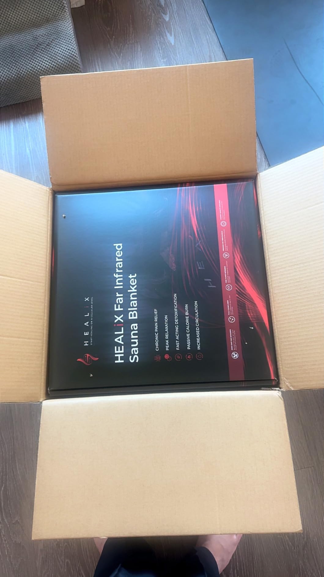 Healix Infrared Sauna Blanket Zero EMF | Portable Home Sauna Blanket for Relaxation & Wellness | Far Infrared Heating, Adjustable Temp (77-176°F), Carbon Fiber Heating customer photo 3