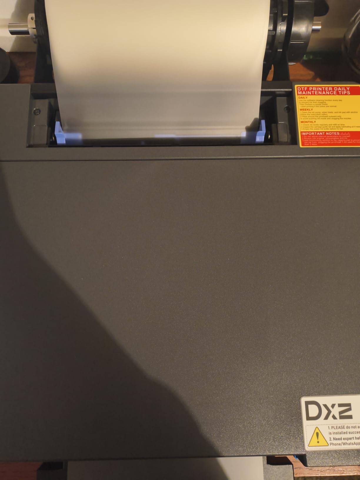 A4 DTF Printer with Roll Feeder-XP600 Doubled Printing Speed Compared to L1800 and L805,Built-in White Stirring System for DIY T-Shirt,2-Year Ink Included (A4 Printer+Oven+Laptop) customer photo 1