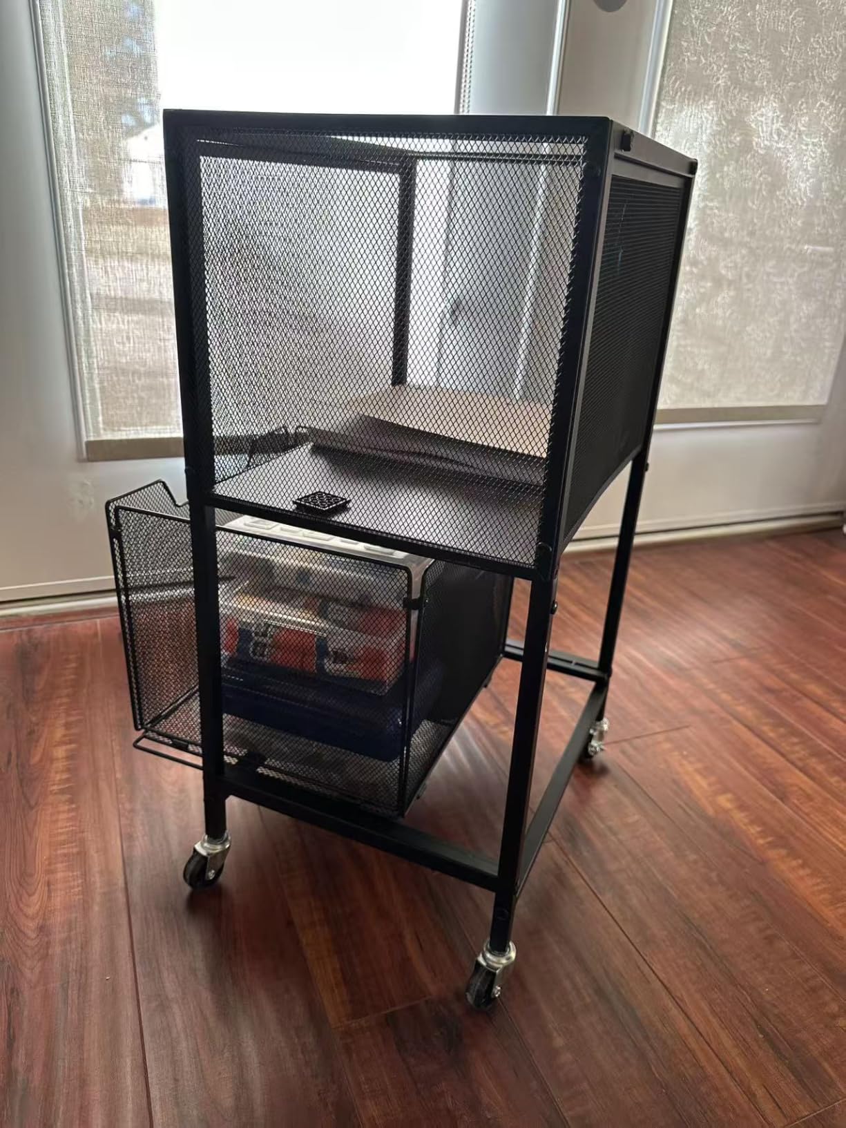 Rolling File Cabinet with Adjustable Dividers, Vertical Filing Cabinet with Storage Drawer on Lockable Wheels, Hanging File Organizer Beside Under Desk for Office, Home(Patent Pending) customer photo 2