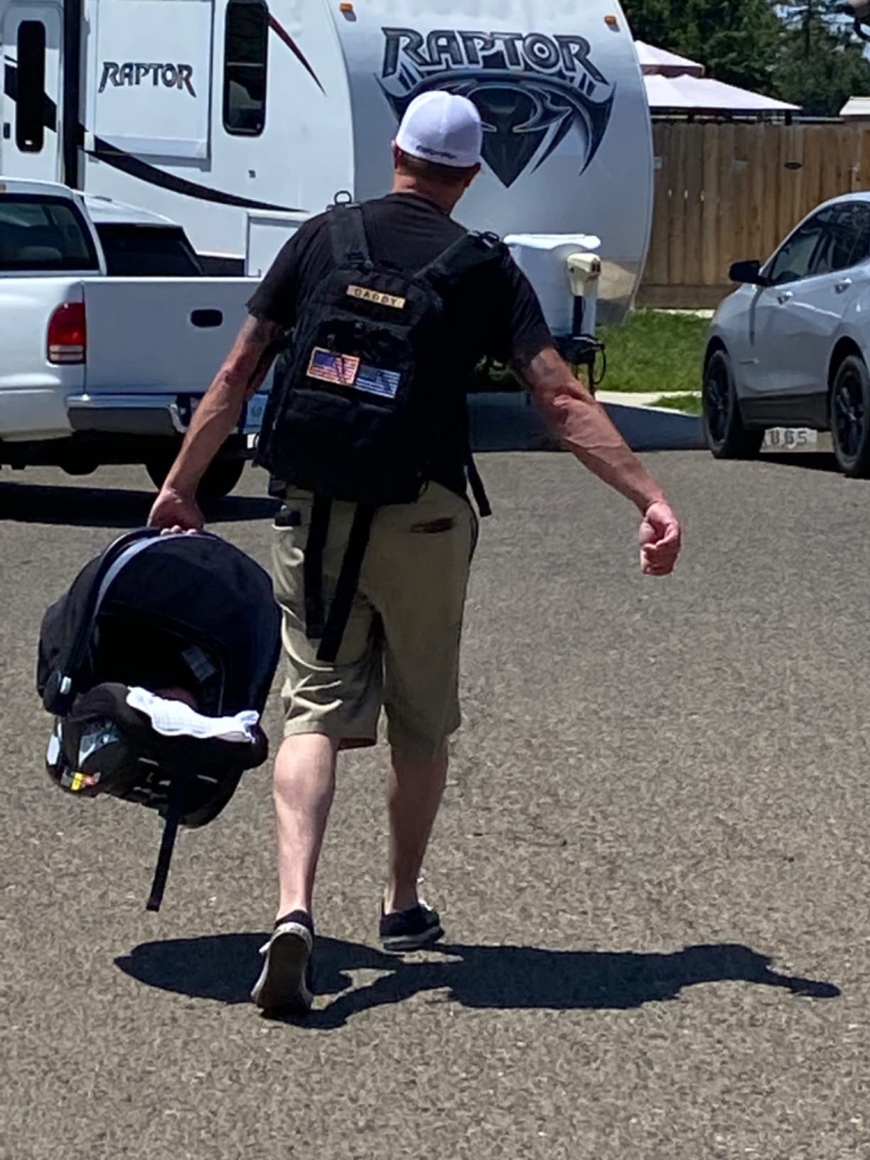 MIRACOL Military Diaper Bag for Dad - Tactical Style Baby Backpack with MOLLE & Changing Pad - 14 Compartments Rugged Design for Outdoor Travel Camping Tan customer photo 2