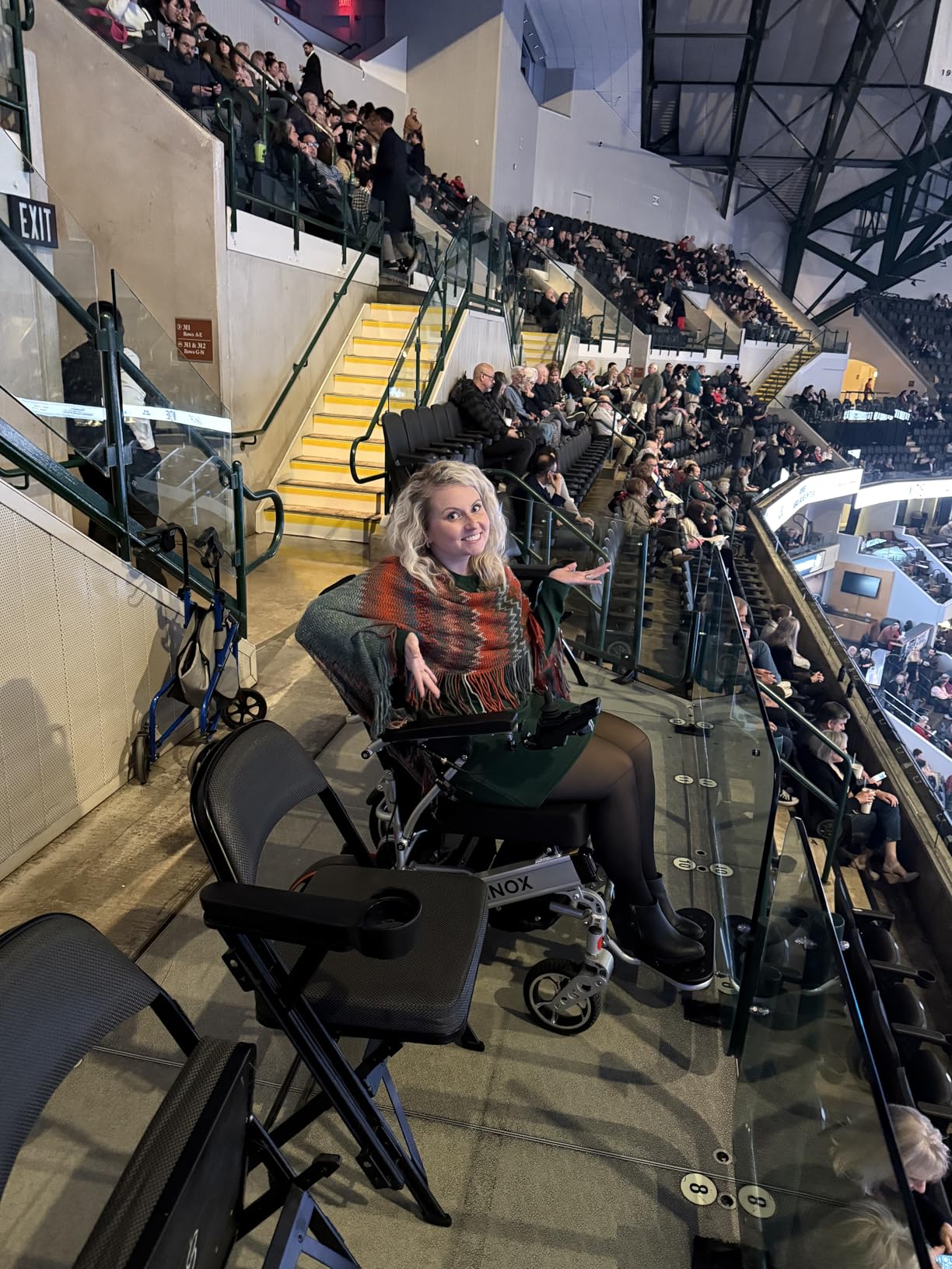 Equinox Power Wheelchair - Lightweight & Foldable Heavy-Duty 350W Dual Motor, Remote Control, Reclinable Backrest, 25 Mile Range Dual Batteries Electric Wheelchair(Travel Bag & Headlight) customer photo 1