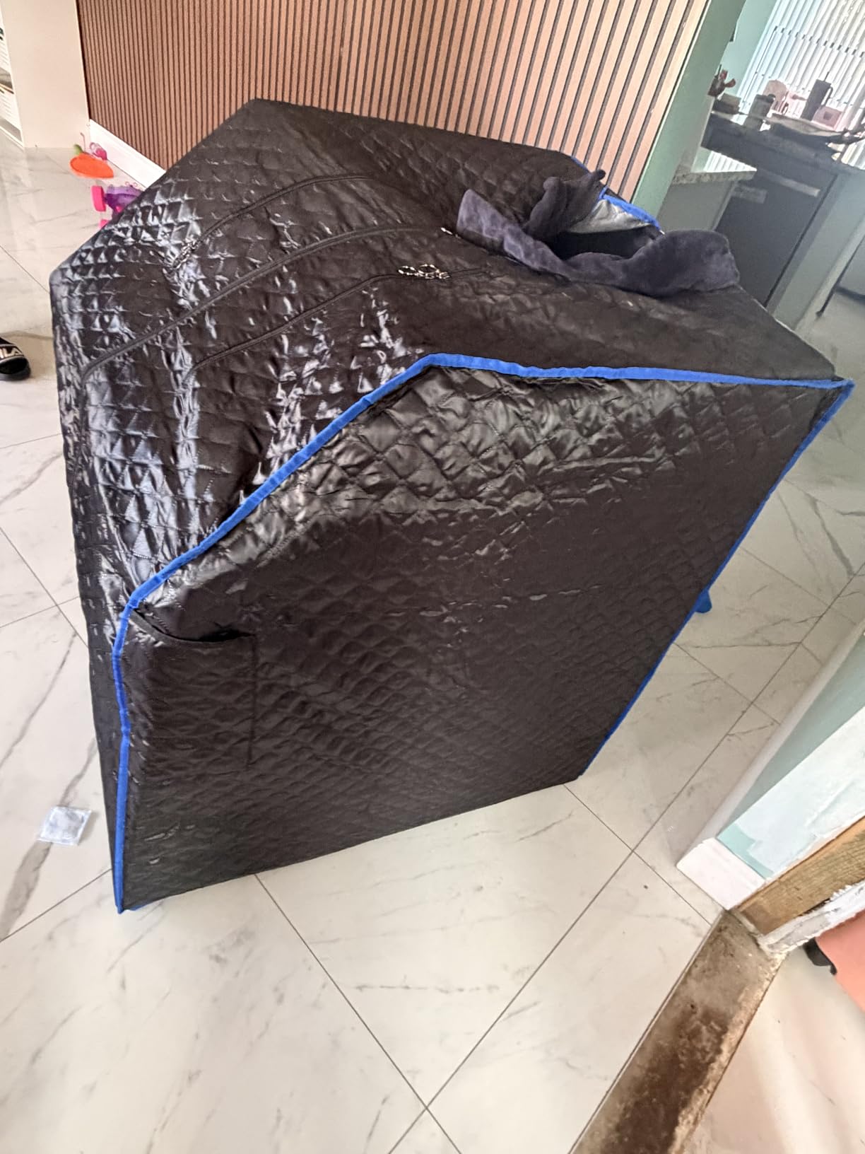 Far Infrared Sauna Box with Red Light Therapy, Portable Dry Sauna for Relaxation, Detoxification customer photo 1