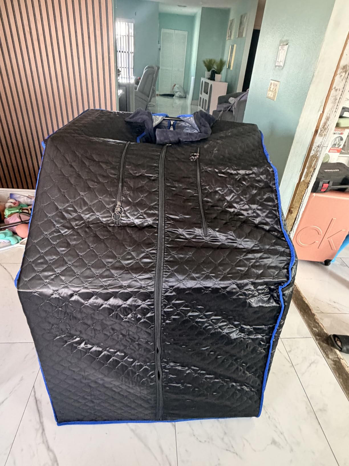 Far Infrared Sauna Box with Red Light Therapy, Portable Dry Sauna for Relaxation, Detoxification customer photo 2