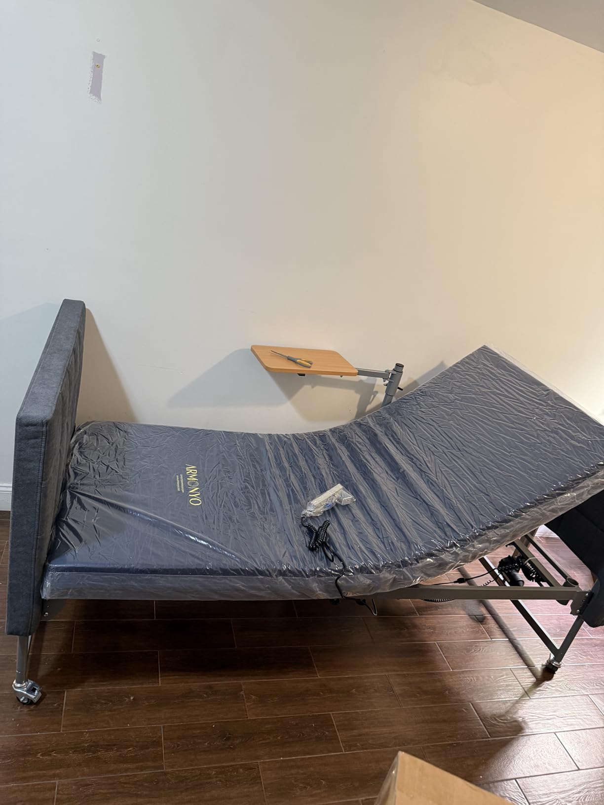 Electric Hospital Bed with Medical Mattress for Home Use - German LIMOSS Motor, Ultra-Low 8.5