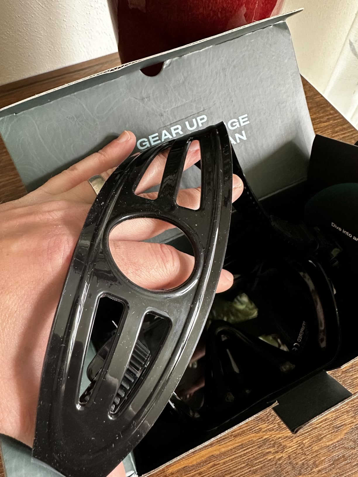 Pano 3 Scuba Diving Mask, Tempered Glass Snorkel Mask Three-Window Scuba Mask No-Leak Dive Mask Silicone Skirt Diving Mask for Snorkeling and Scuba Use customer photo 1