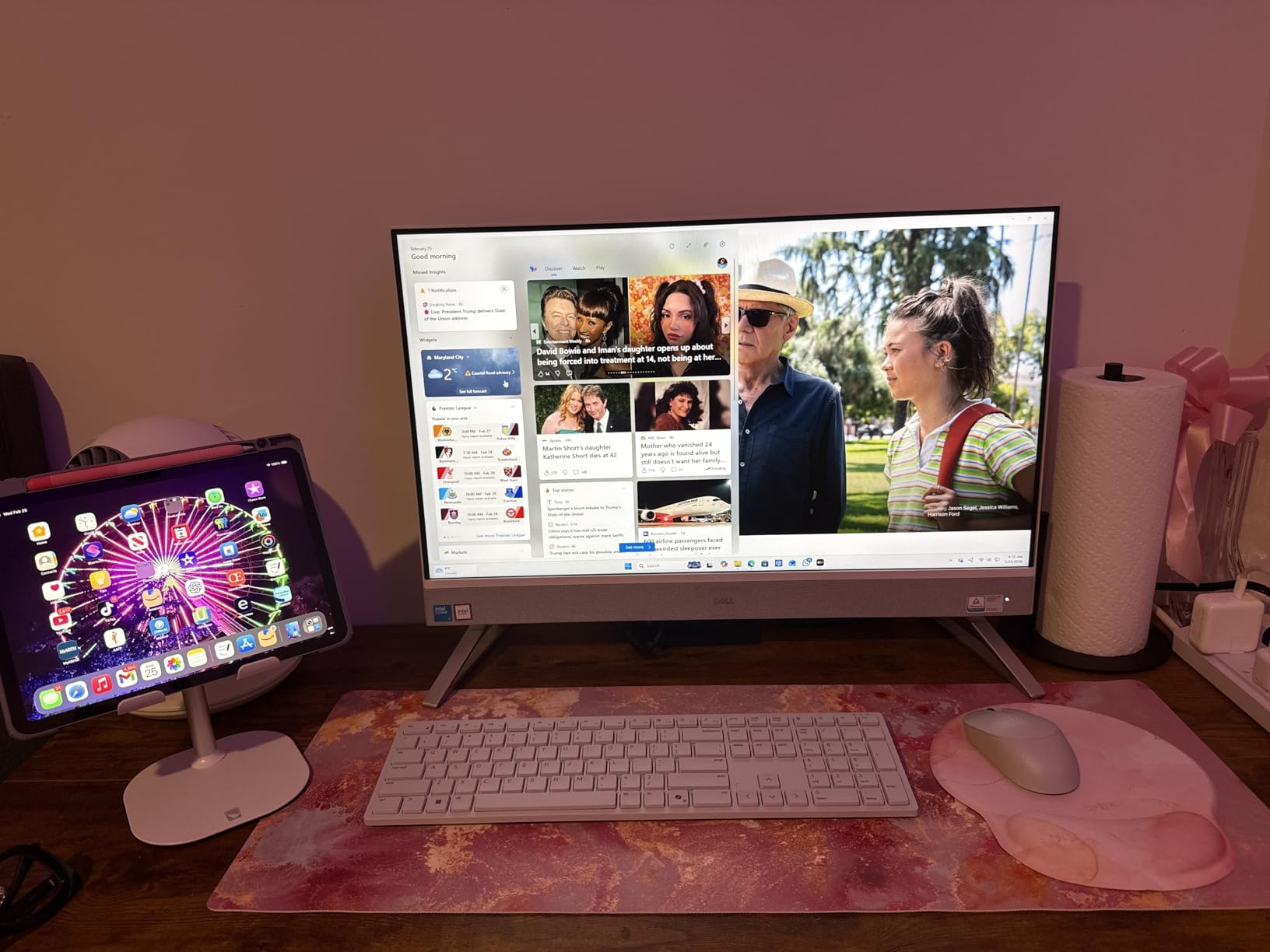 Dell 27 All-in-One Desktop ec27250-27-inch FHD (1920 x 1080) Display, Intel Core 5 Processor 120U, Intel Graphics, 16GB DDR5 RAM, 512GB SSD, Windows 11 Home, Onsite Service - White customer photo 1