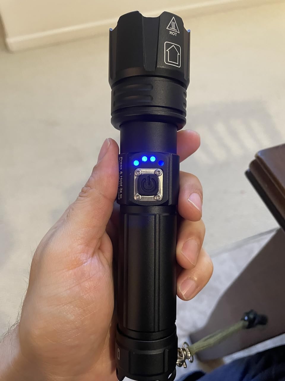 Flashlight 10000 High Lumens Rechargeable - 30W Super Bright LED Flash Light | 5000ft Beam & 12H Long Lasting USB C High Powered Handheld Police Flashlight for Home, Camping, Hiking, Emergency customer photo 2