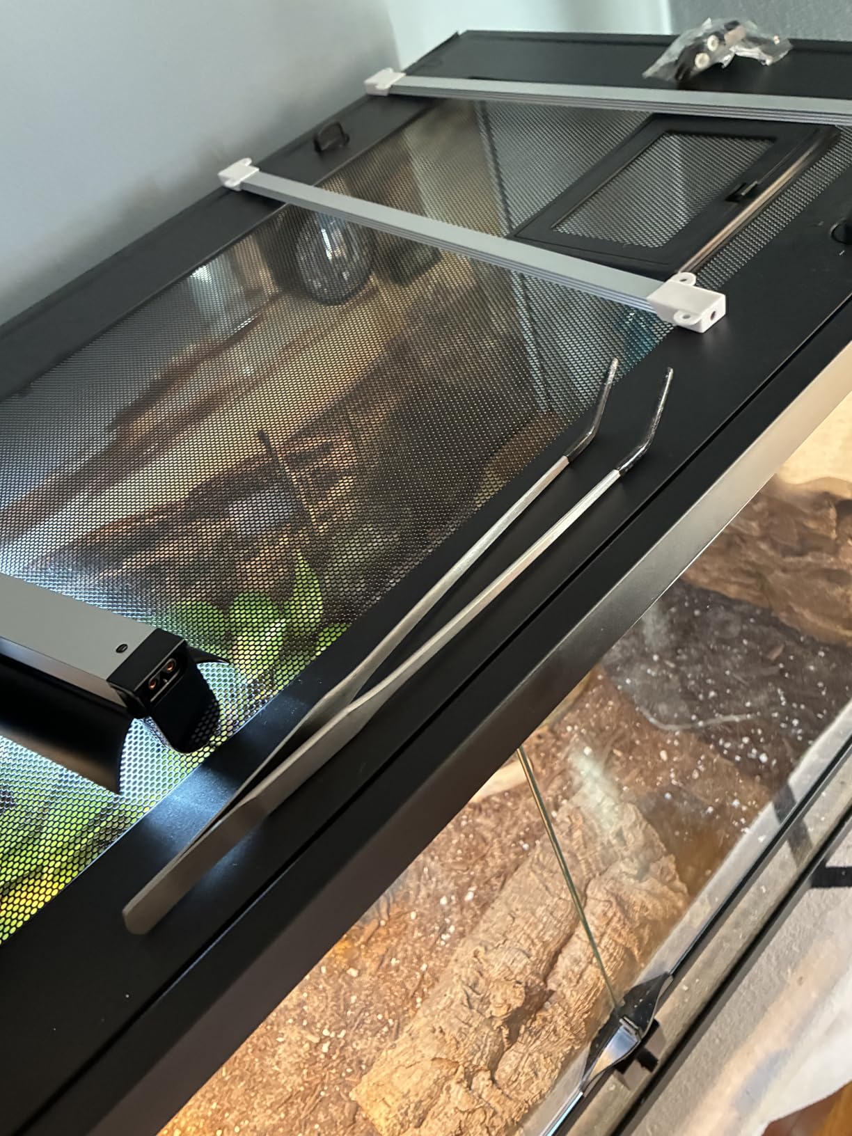 2PCS Stainless Steel Reptile Feeding Tongs with Rubber Tip, 10.6