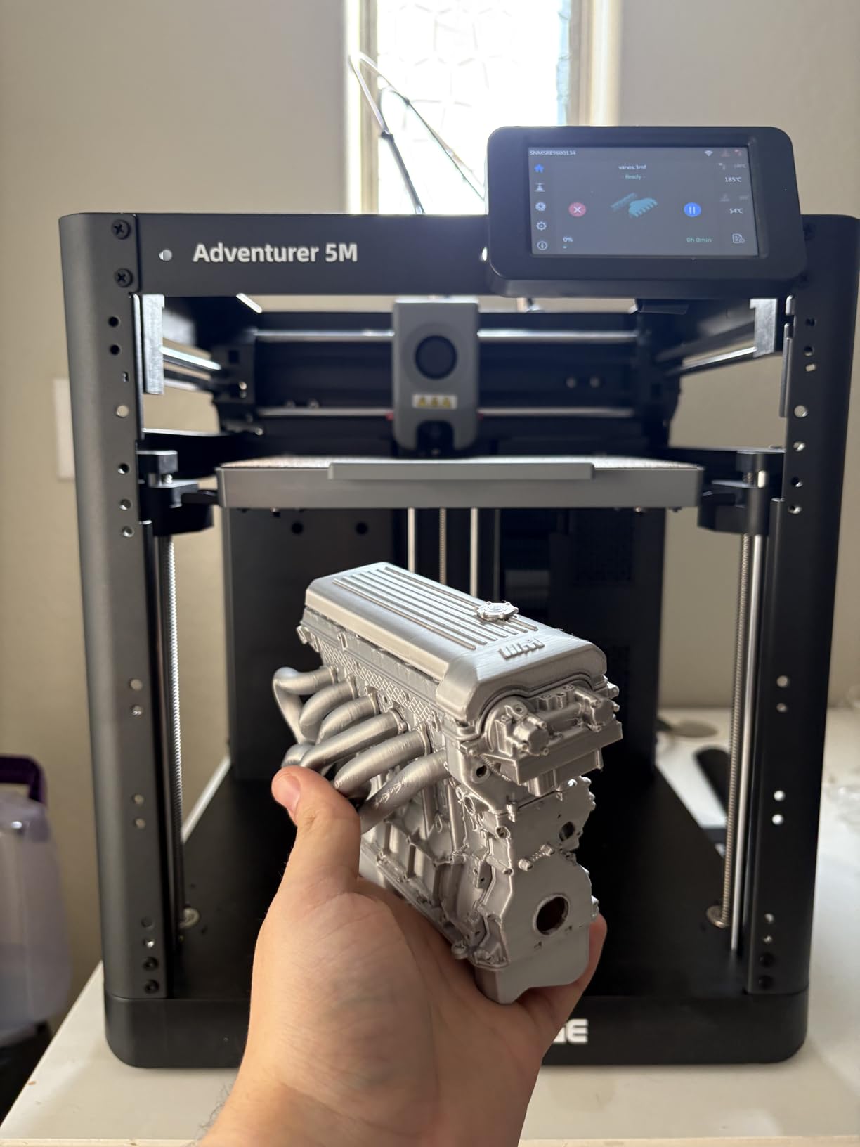 FLASHFORGE 3D Printer AD5M, CoreXY 600mm/s High-Speed Printer with 1-Click Auto Leveling, High-Temp Direct Drive Extruder, 3s Quick-Swap Nozzle, 220×220×220mm Build Volume customer photo 1