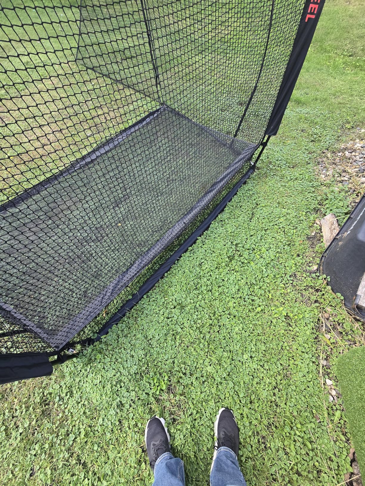 Golf Simulator Cage with Side Barriers&Impact Screen - 10x8 FT Golf Net with Dual-Layer HD Simulator Screen for High-Speed Shots, Practice Net with Ball Return for Indoor Outdoor Backyard customer photo 1