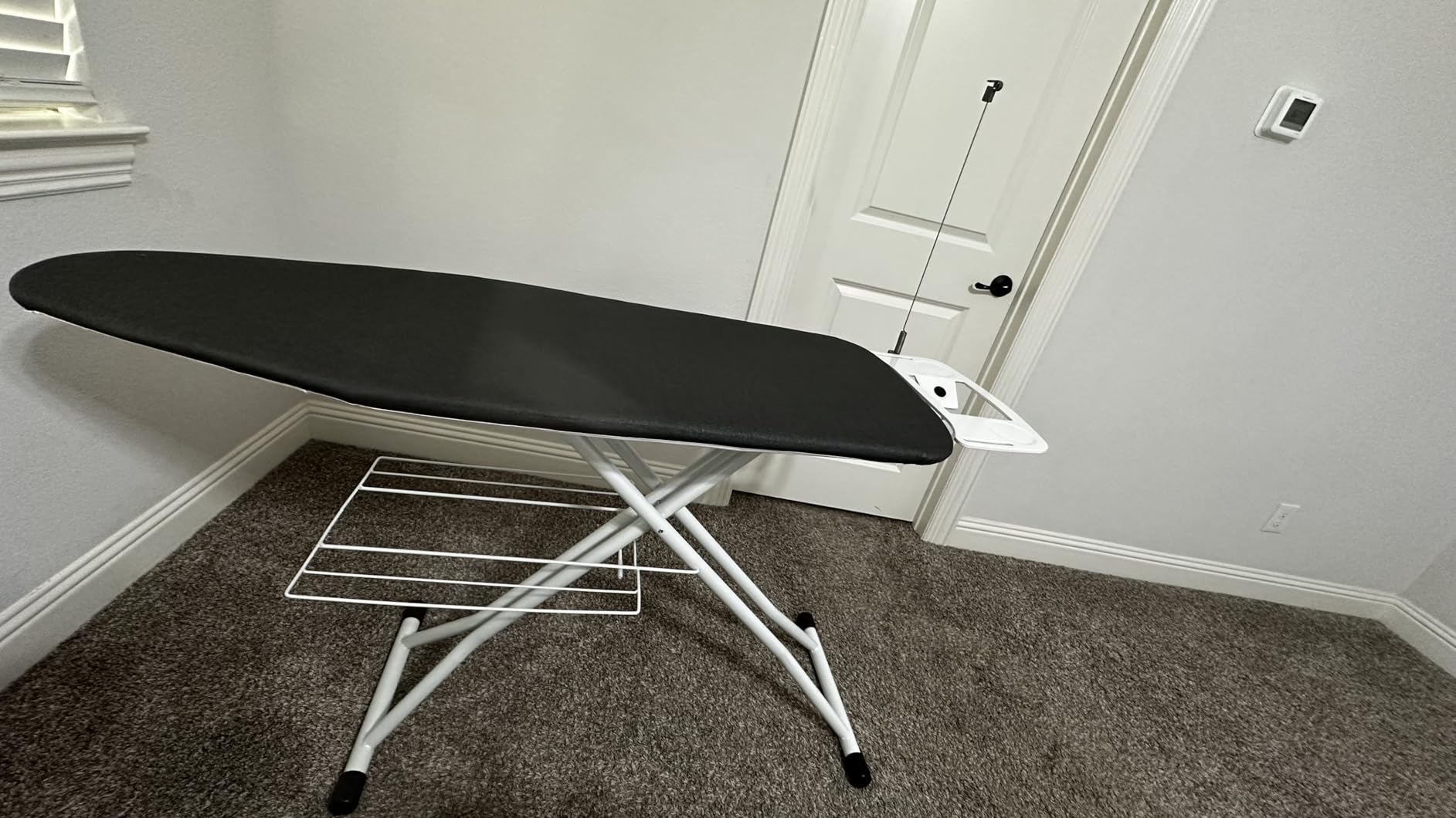 Bartnelli Extra Wide Pro Ironing Board 19x48 Ironing Surface with Iron Rest, Cord Holder, Shelf and 4 Layer Heat Resistant Cover and Pad customer photo 2