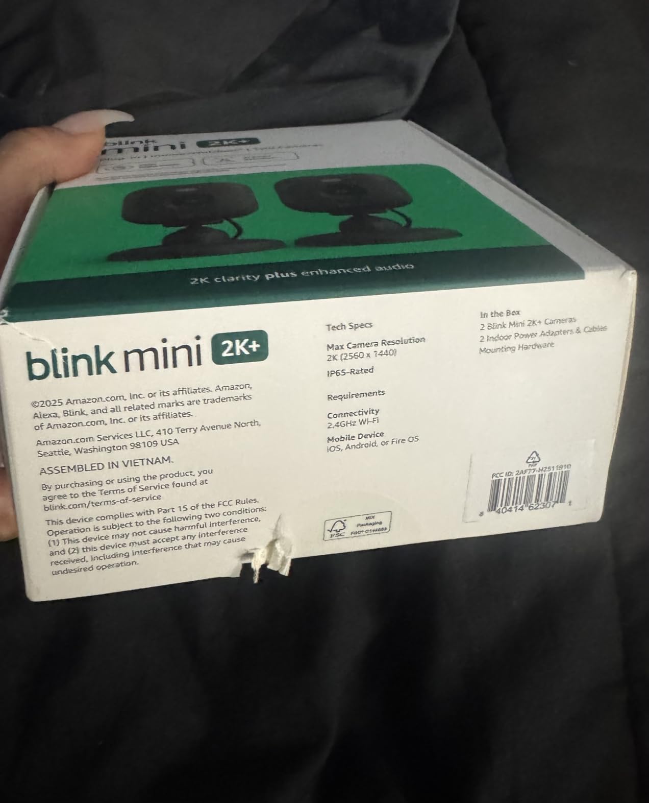 Blink Mini 2K+ (newest model) - Plug-in Home & Pet Indoor Security Camera with 2K video resolution, night vision, enhanced audio, motion detection - 1 camera (White) customer photo 2