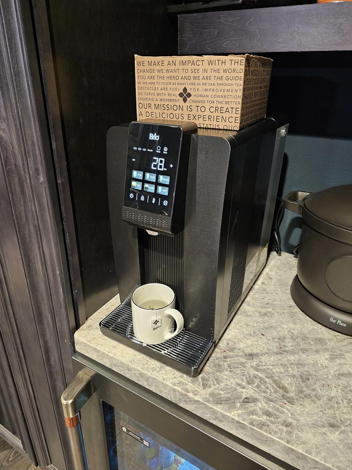 Brio Q20 Touchscreen Countertop Water Dispenser with 3 Stage RO Filtration System | Instant Hot, Cold & Room Temperature with 6 Presets | LED Display, UV Self-Cleaning | Refillable 6L Tank customer photo 1