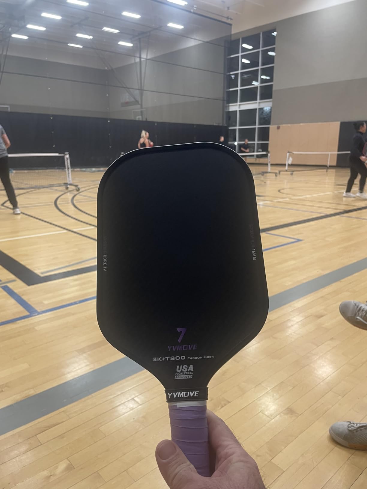 T800 Carbon Fiber Pickleball Paddle with 16mm V-Sonic IV Dynamic Core, Premium Pickle Ball Racket with Enhanced Power & Ultimate Spin, USAPA Approved, Storm008 customer photo 1