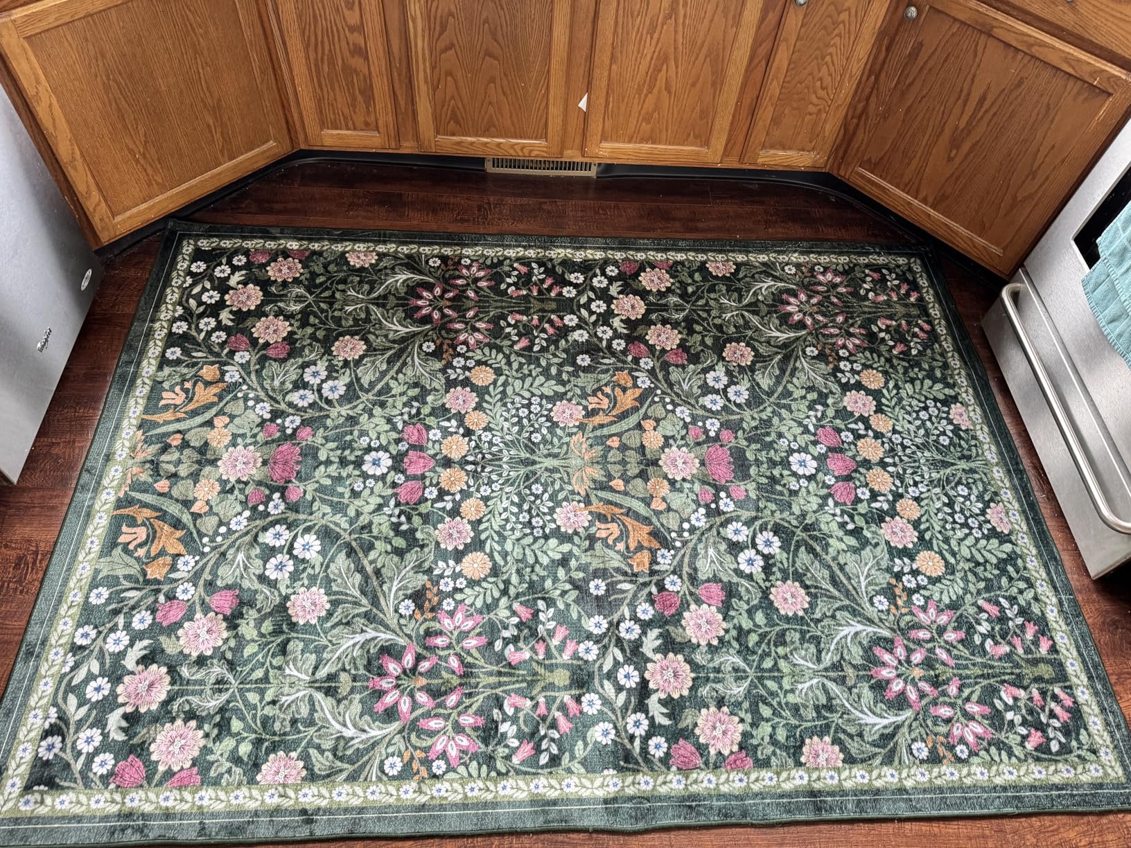 8x10 Area Rugs for Living Room: Floral Washable Rug Vintage Large Soft Boho Non-Slip Carpet Indoor Floor Stain Resistant customer photo 1