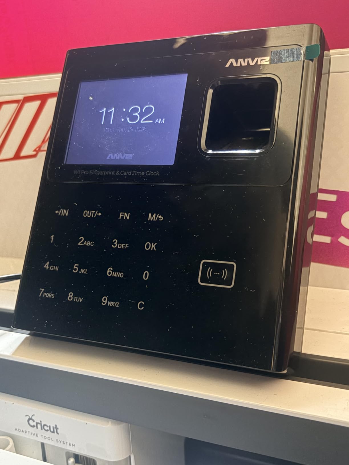 ANVIZ Time Clocks for Employees Small Business - Forever Free Cloud Software - W1 Pro Fingerprint Biometric Clock in and Out Attendance Machine, Black customer photo 2