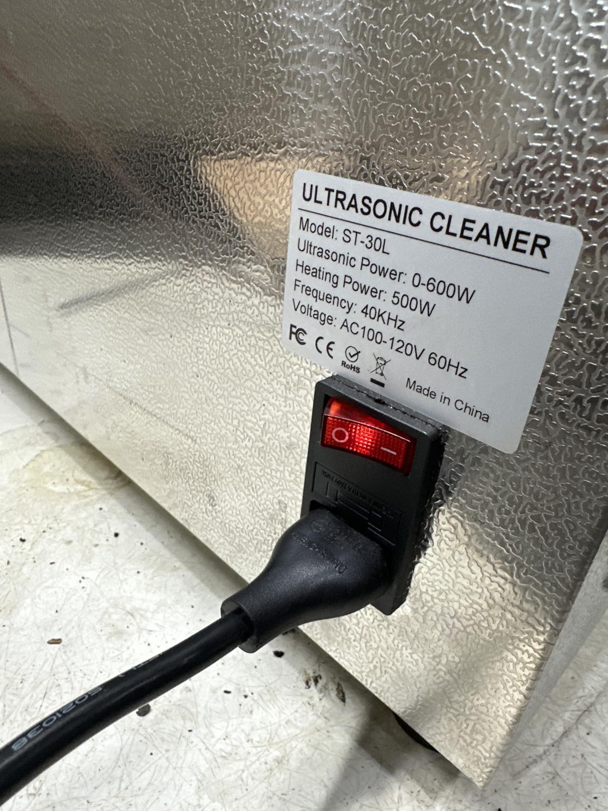 Ultrasonic Cleaner 30L, Sweep Function, 600W Power Adjustable Ultrasonic Parts Cleaner for Cleaning Pistols, Metal Engine Parts, Carburetor, Gun, Oil Filter, Bike Chain, Gear, Eyewear customer photo 2