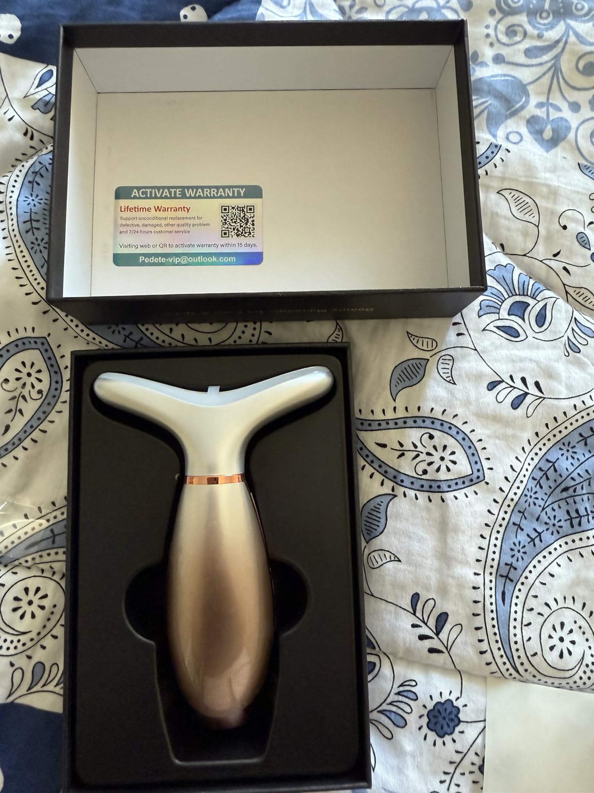 Facial Massager, 7 Colors Red Light Therapy for Face and Neck, Face Lift Device with 113°F Heating Vibration for Multi Skin Care customer photo 1