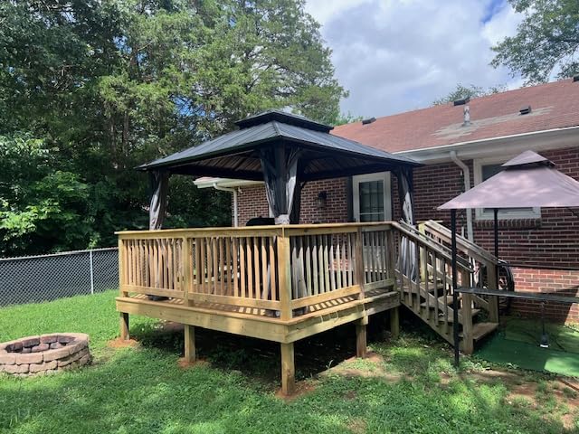 Aoxun Hardtop Gazebo 10x12, Aluminum Frame Canopy with Double Galvanized Steel Roof, Outdoor Gazebo with Breathable Netting and Privacy Curtain for Backyard customer photo 2