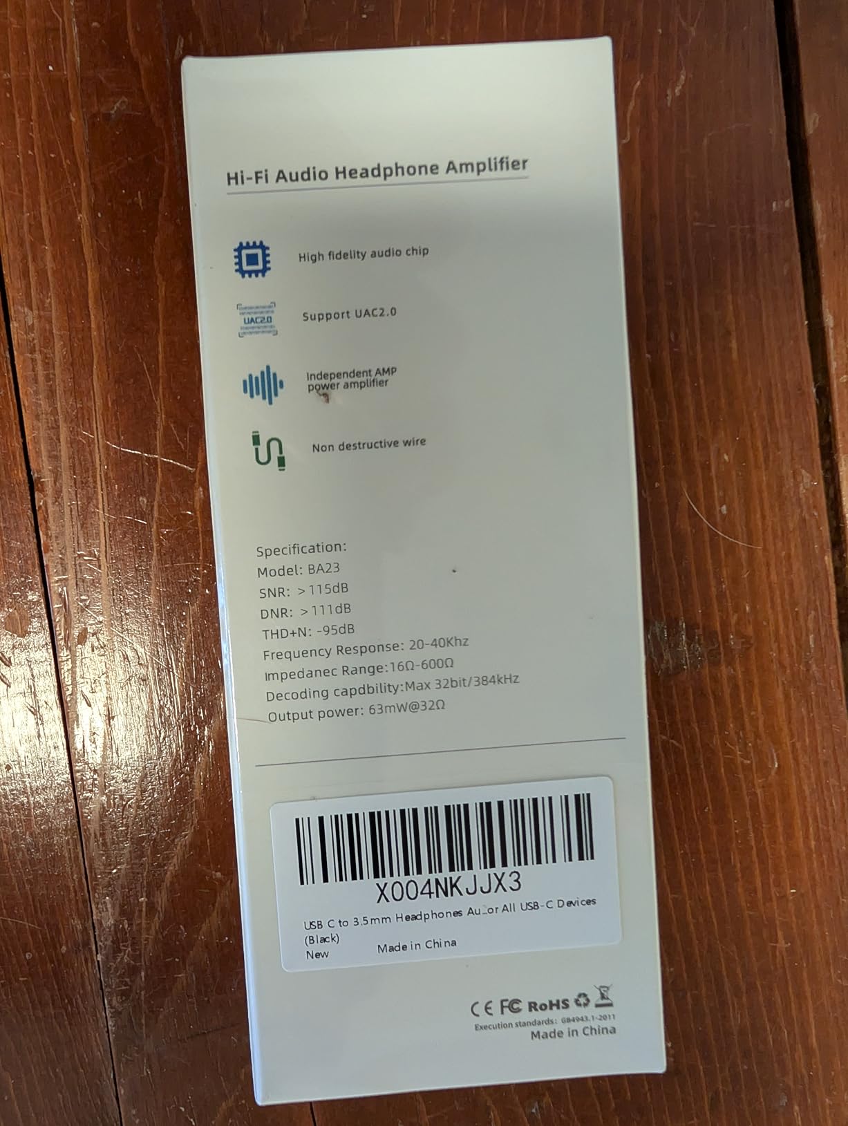 USB C to 3.5mm Audio Adapter with CX31993+MAX97220 DAC Amplifier customer photo 1