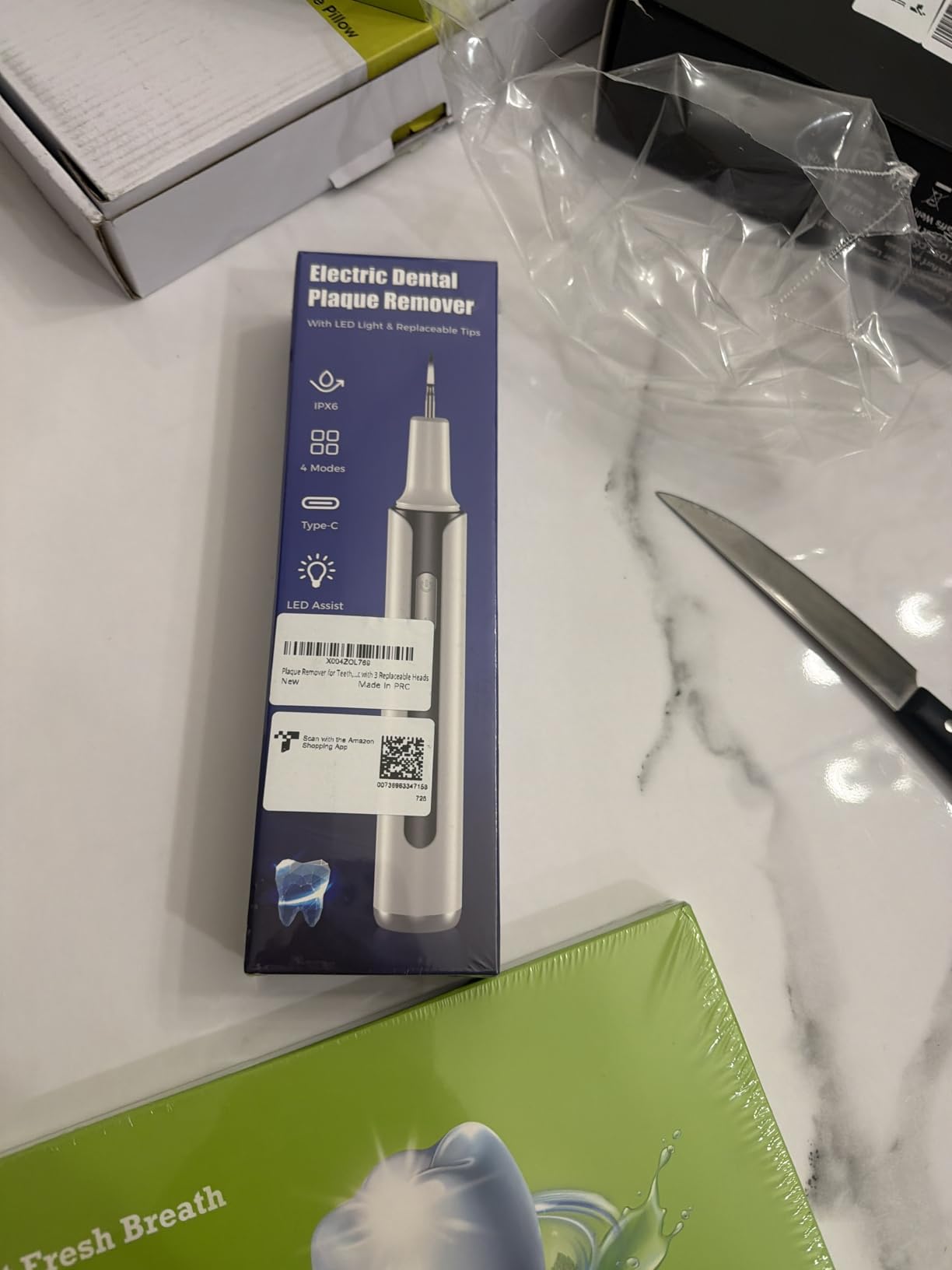 Plaque Remover for Teeth, 4-Mode Electric Tartar Remover with LED Light, Rechargeable Teeth Cleaning Kit, Dental Tools Set with 3 Replaceable Heads customer photo 1