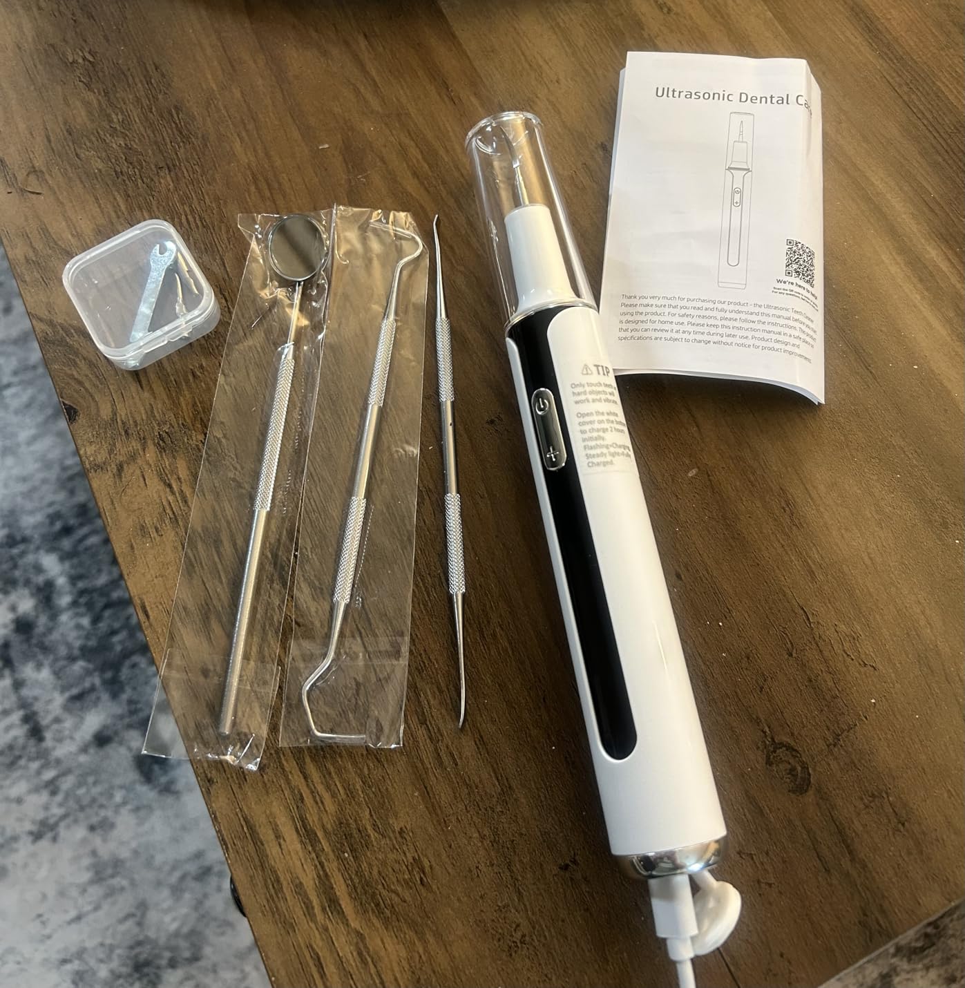 Plaque Remover for Teeth, 4-Mode Electric Tartar Remover with LED Light, Rechargeable Teeth Cleaning Kit, Dental Tools Set with 3 Replaceable Heads customer photo 2