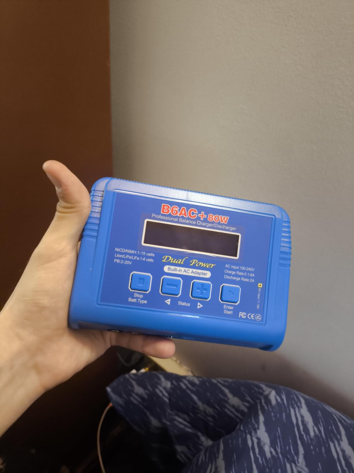 LiPo Battery Charger RC Balance Fast Battery Charger Discharger 80W 6A Smart Digital Battery Pack Charger for 1S-6S LiPo Life Li-ion 1-15S NiCD NiMH PB Smart Batteries RC Car (Blue) customer photo 1