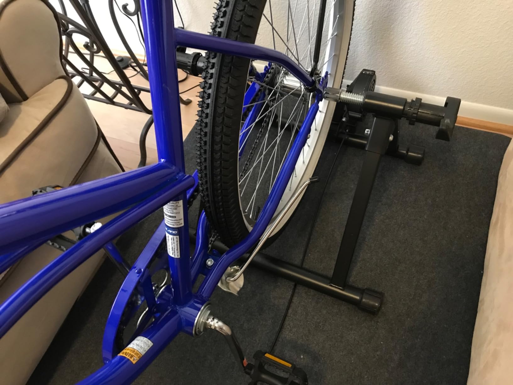 Fitvids Bike Trainer Stand Steel Bicycle Exercise Fluid Magnetic Stand with Front Wheel Riser Block,Multiple Options customer photo 1