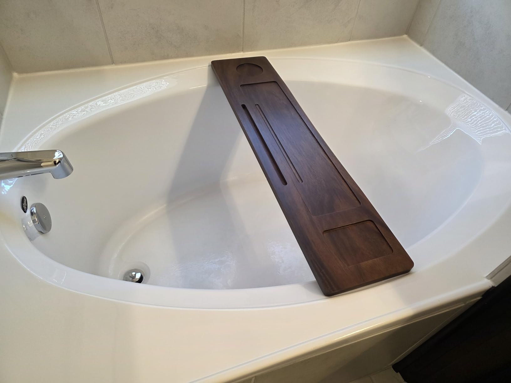 Walnut Bathtub Tray Caddy - 35